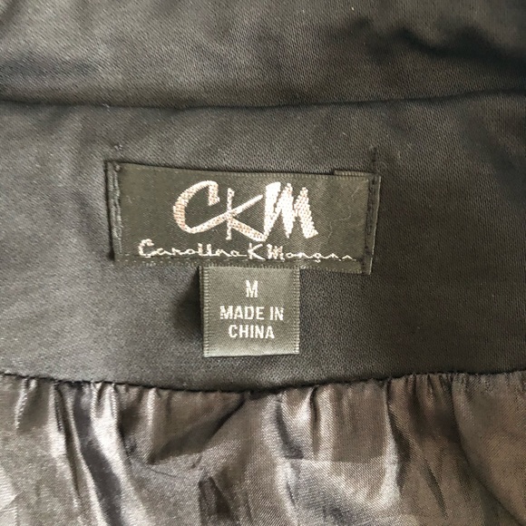CKM Swing Coat Sz M Black Caroline K Morgan pocket - Picture 9 of 12
